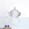 Fish Figural Glass Candy Container